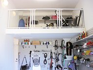 1 car garage, central toronto - custom attic mezzanine storage area