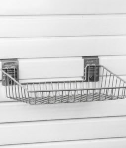 StoreWALL industrial grade steel powder coated soft touch rubberized grip baskets bags BSK Angle SM sm