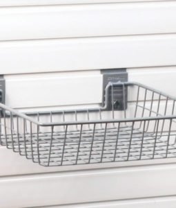 StoreWALL industrial grade steel powder coated soft touch rubberized grip baskets bags BSK Square Shallow sm