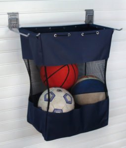 StoreWALL industrial grade steel powder coated soft touch rubberized grip baskets bags grab and go bag large propped
