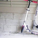 treating cement block garage walls & cement garage floors - before